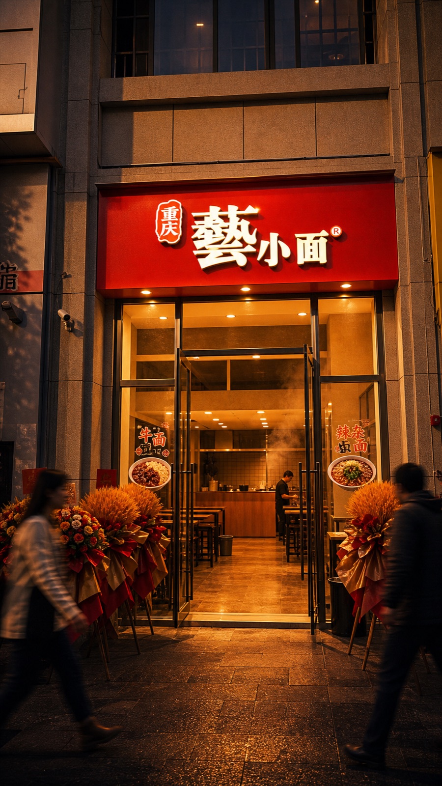 藝小面门店夜景